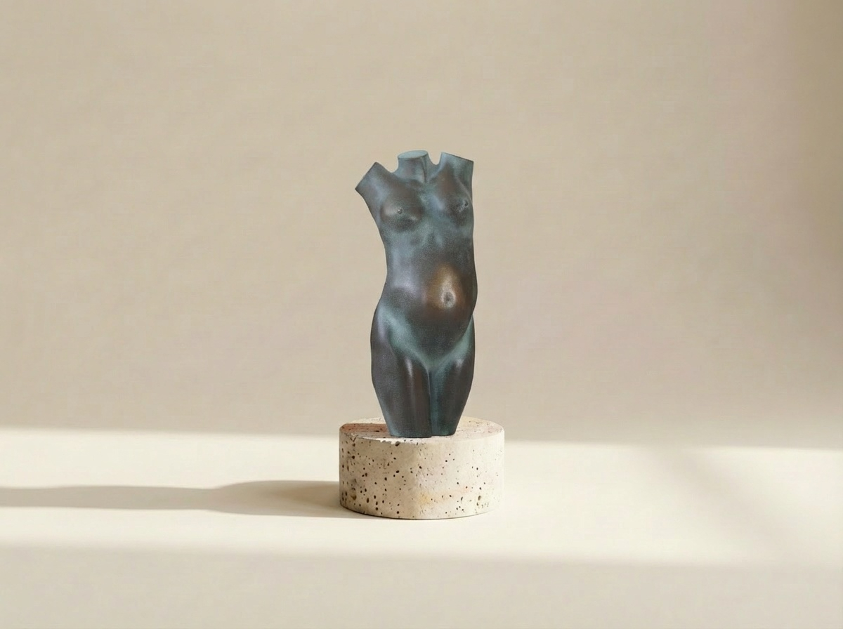 veredeld brons-blauw zwangerschapsbeeld